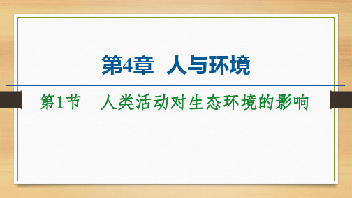 4.1人类活动对生态环境的影响(教学课件)- 高二上学期生物人教版选择性必修2