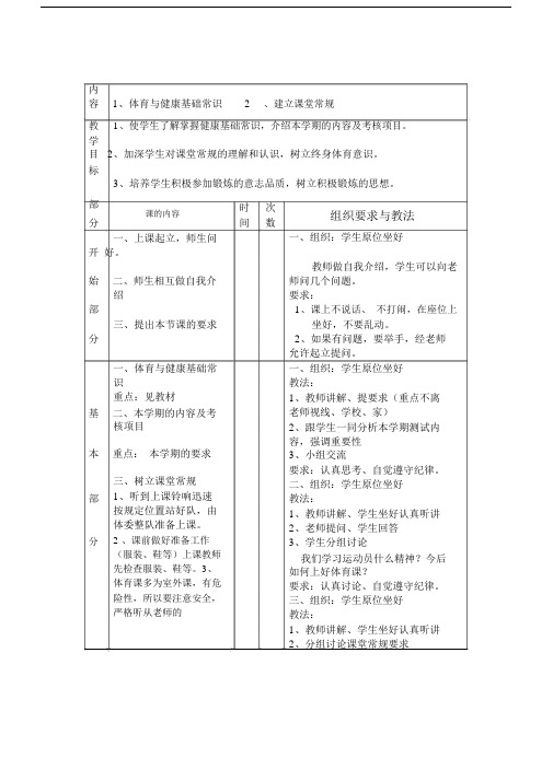 (word完整版)4,5,6年级体育室内课教案.doc