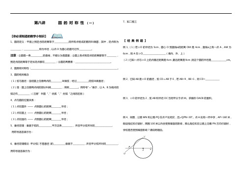 圆的对称性(个人整理,经典题型)