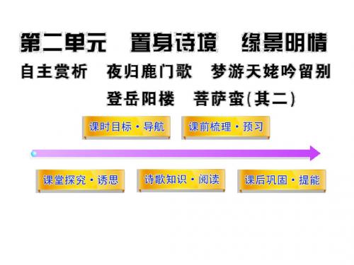 语文：第二单元自主赏析(新人教版·中国古代诗歌散文欣赏)(42张ppt)