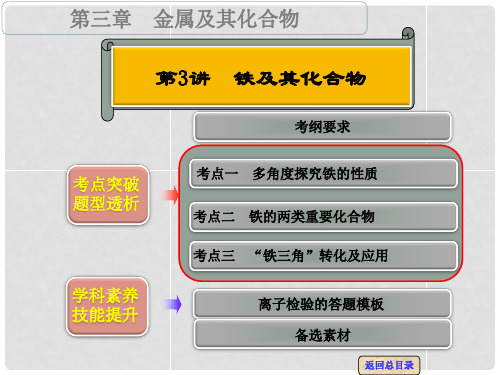 高考化学一轮专题复习 第三章 第3讲 铁及其化合物课件