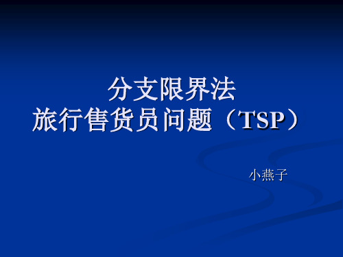 分支限界法——TSP问题