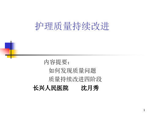题目:护理质量持续改进ppt课件