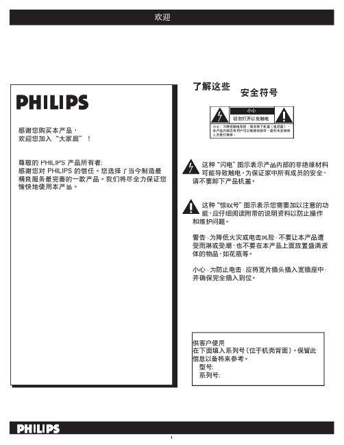 PHILIPS 42TA3000 液晶电视 用法说明