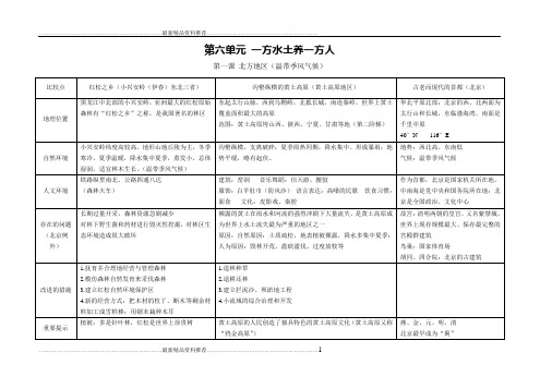 最新历史与社会七年级下册第六单元复习提纲