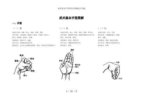 武术基本手型和步法图解(公开课)