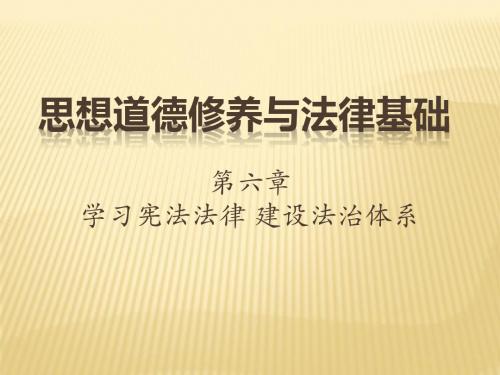 第六章 学习宪法法律 建设法治体系(15版)