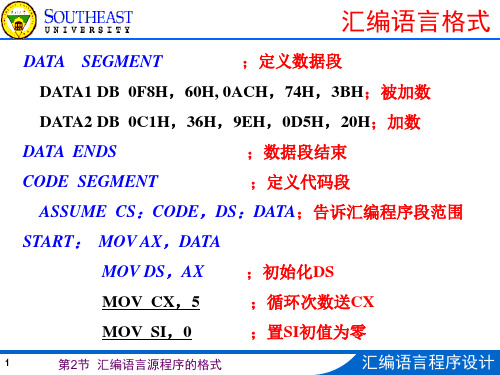 微型计算机汇编语言程序设计