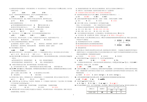 (完整版)分离定律练习题及答案