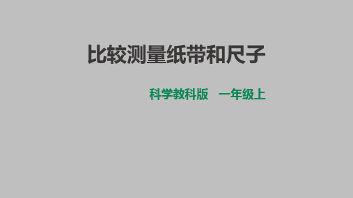 教科版一年级小学科学上《比较测量纸带和尺子》教学优质课件