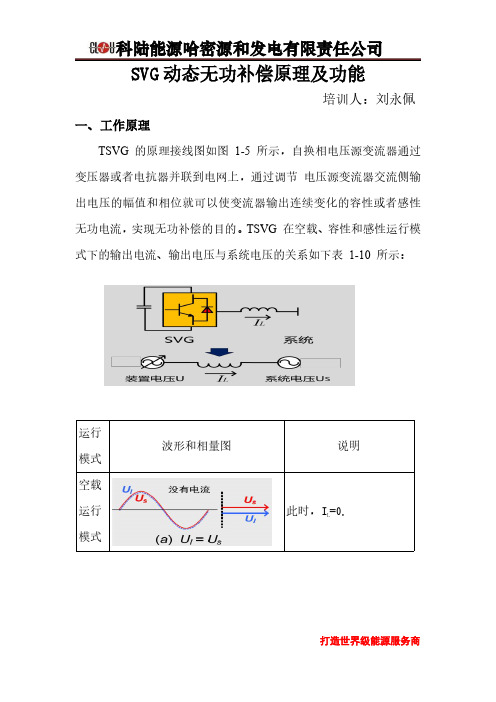 SVG动态无功补偿原理及功能