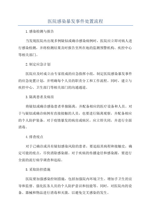 医院感染暴发事件处置流程