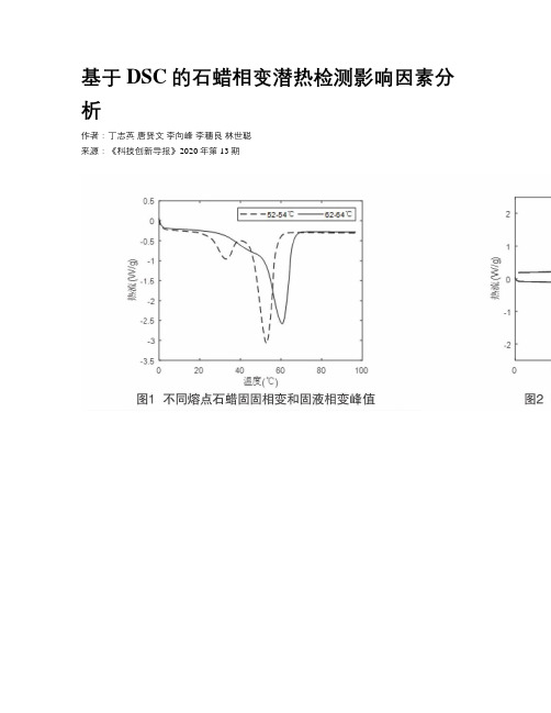 基于DSC的石蜡相变潜热检测影响因素分析