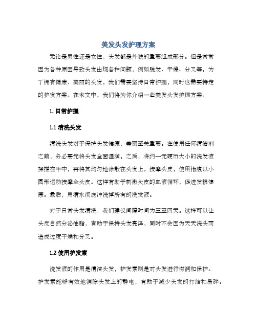 美发头发护理方案