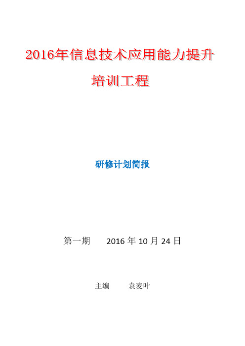 信息技术坊主研修计划简报235052