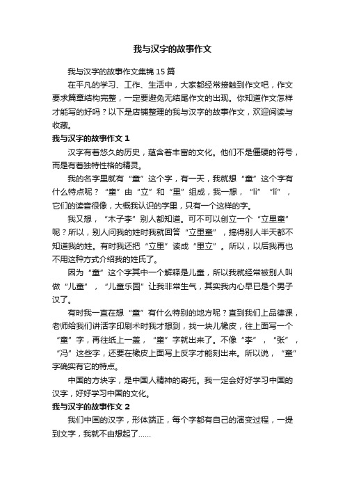 我与汉字的故事作文