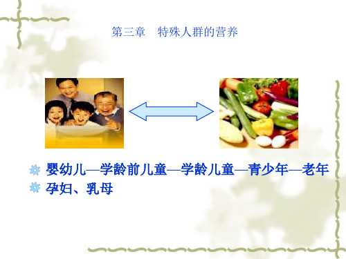大学营养学课件不同人群的营养