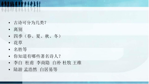 六下语文各种古诗复习PPT