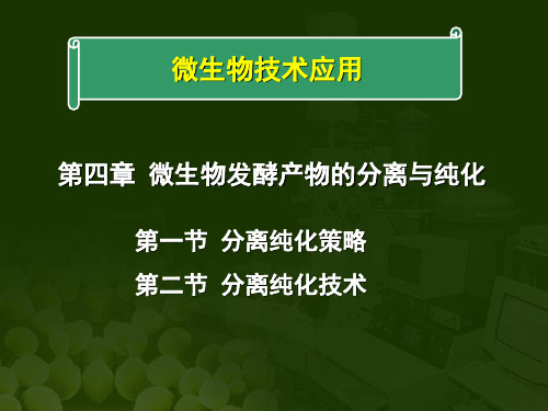 微生物技术应用：第四章 微生物发酵产物的分离与纯化