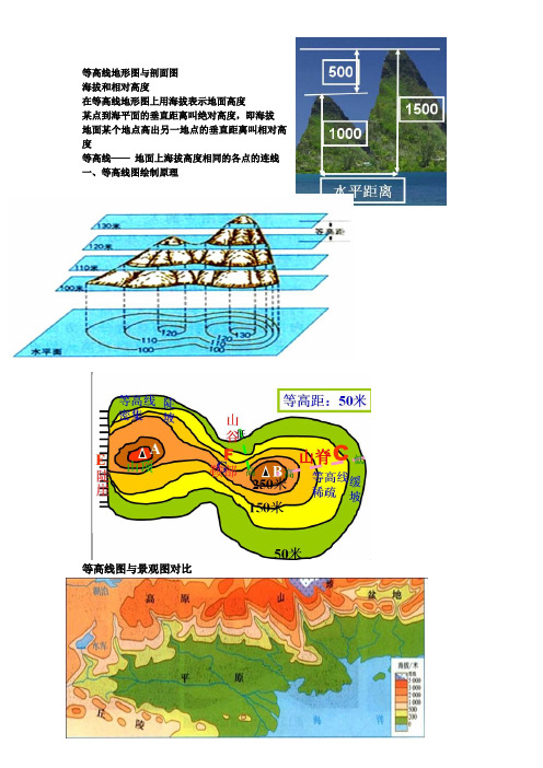 等高线地形图与剖面图