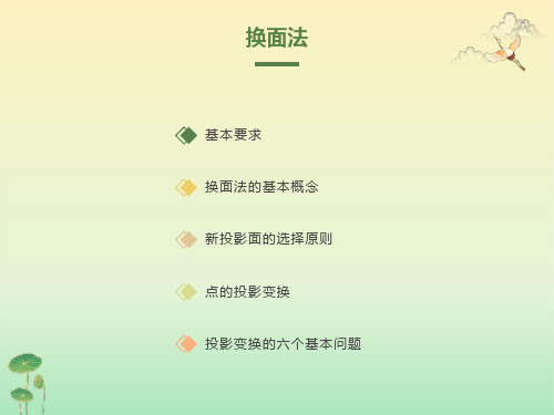 点线面综合作图题投影变换法图学应用教程