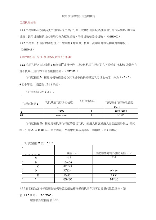 民用机场规划设计基础规定word文档