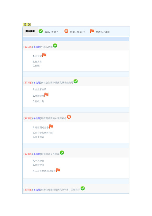 国家开放大学电大《创业设计》期末试题