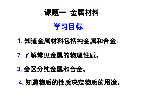 九年级化学课题1.金属材料优秀课件