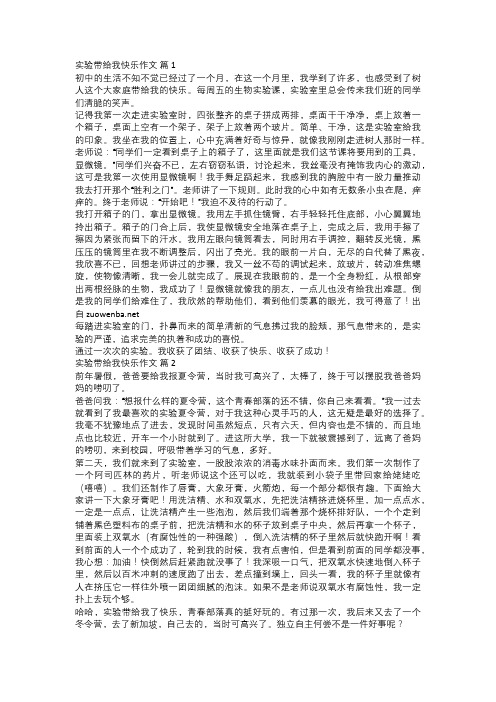 实验带给我快乐作文