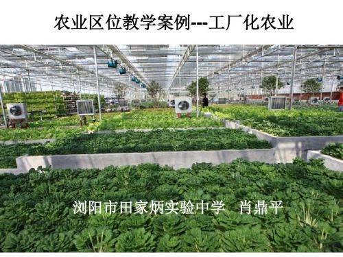 农业区位教学案例--工厂化农业