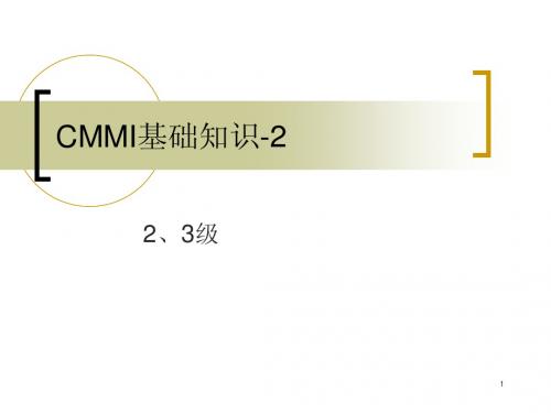 CMMI基础知识2-2和3级