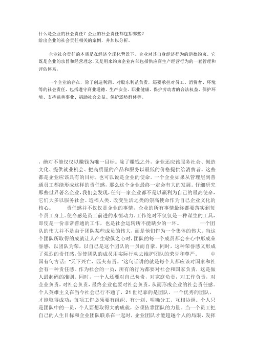 什么是企业的社会责任