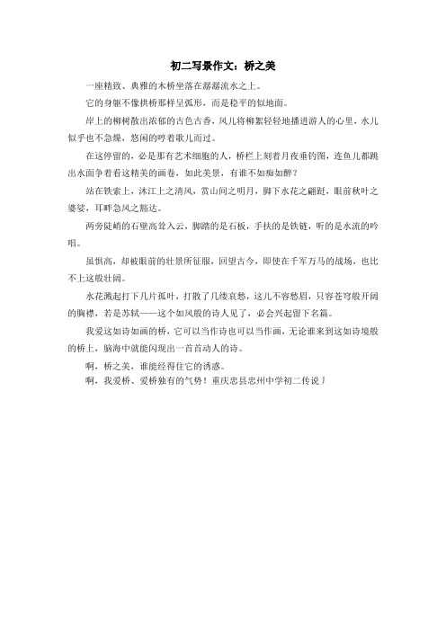 最新-初二写景作文 桥之美 精品