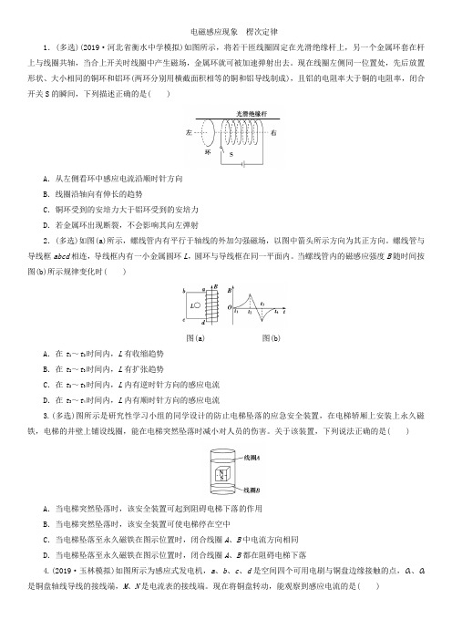 2020届高三高考物理复习知识点总结复习卷：电磁感应现象楞次定律