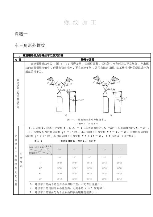 车三角形螺纹教案