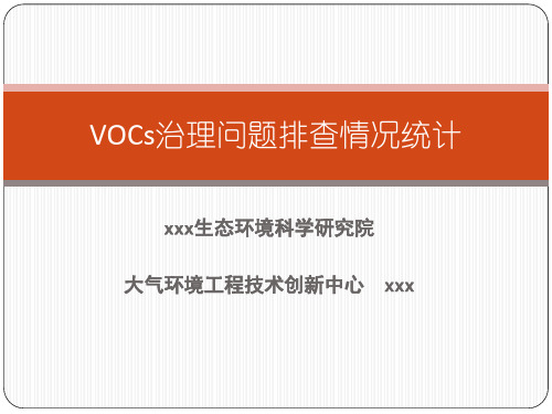 大气环境工程技术培训资料：VOCs治理问题排查情况统计填写PPT教程