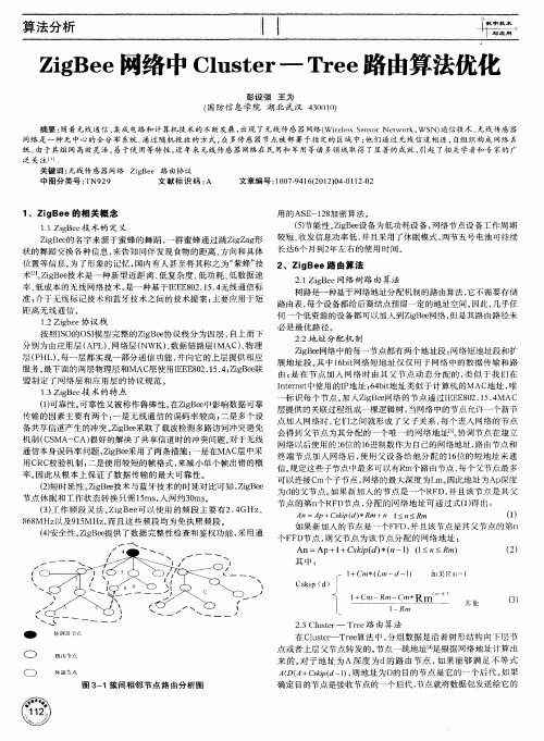 ZigBee网络中Cluster—Tree路由算法优化