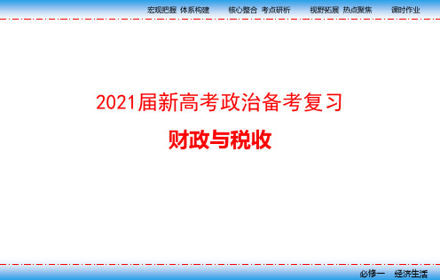 2021届新高考政治备考复习 财政与税收