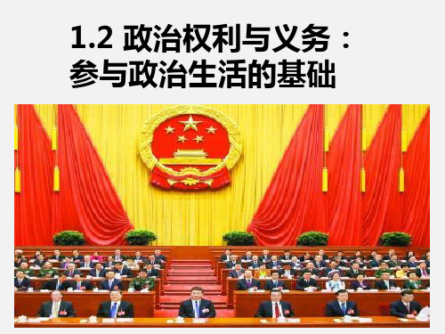 人教版高中政治必修二政治权利与义务：参与政治生活的基础