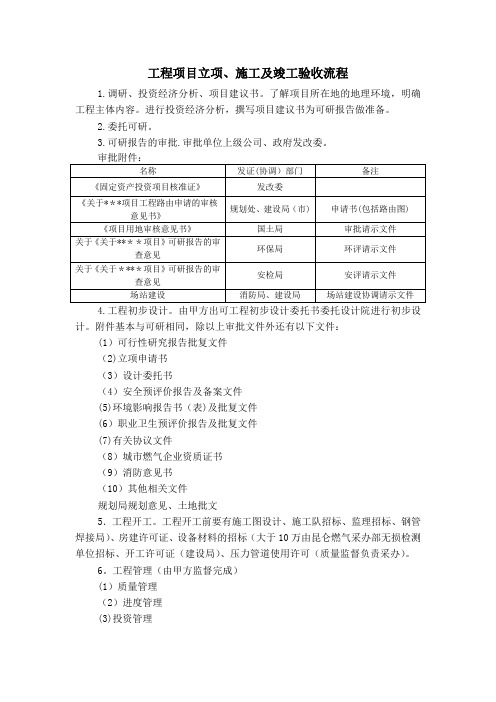 工程项目立项、施工及竣工验收流程.doc