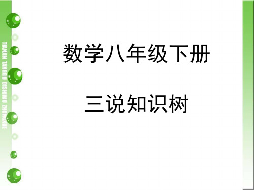 八年级数学下册知识树