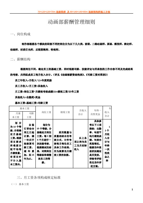 动画部薪酬管理细则