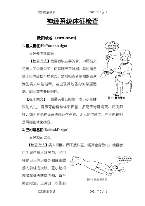 神经系统体征检查之欧阳歌谷创编