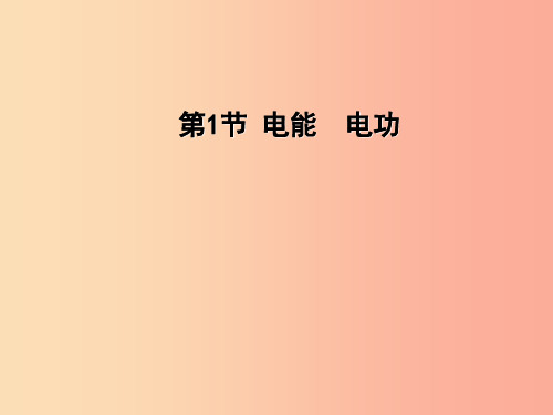 九年级物理全册 18.1电能  电功课件  新人教版