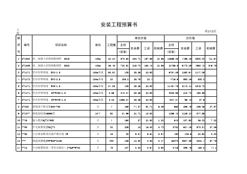 火灾自动报警系统(安装套定额)