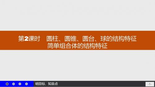 高一数学人教A版必修2课件：1.1.2 圆柱、圆锥、圆台、球的结构特征