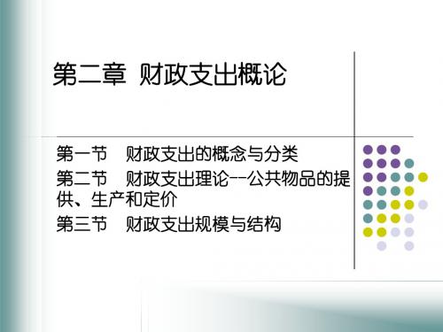 第二章_财政支出的概论