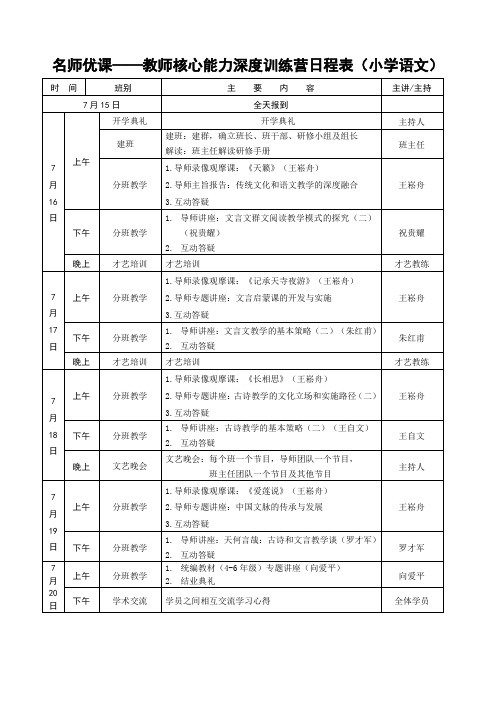 王崧舟小学语文日程表(1)