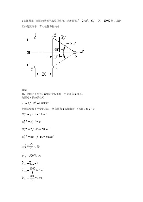 结构力学考研第七章题目