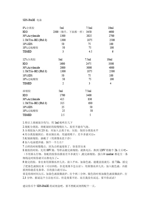 sds-page配方